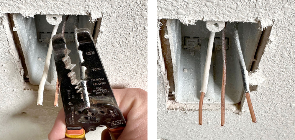 how to wire an outlet - strip wires